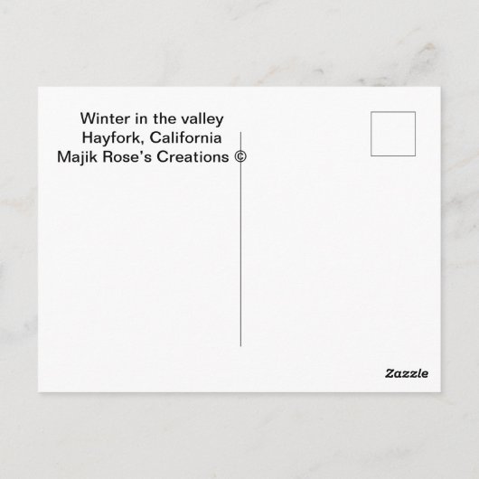 Winter im Tal...... Postkarte (Rückseite)