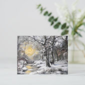 Winter im Wald Postkarte (Stehend Vorderseite)