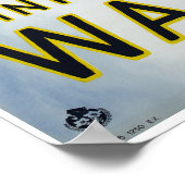 Winter im Wallis, Schweiz, Skiposter Poster (Ecke)