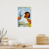 Winter im Wallis, Schweiz, Skiposter Poster (Küche)