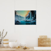 Winter im Wasserspalt Poster (Küche)