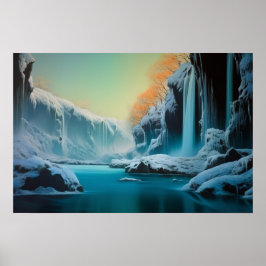 Winter im Wasserspalt Poster