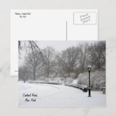 Winter im Zentralpark Postkarte (Vorne/Hinten)