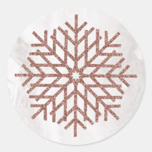 Winter Imitate Rose Gold Snowflakes