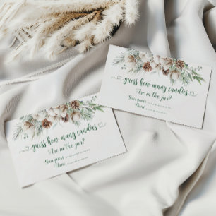 Winter immergreen erraten, wie viele Leckereien Begleitkarte