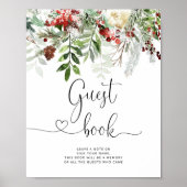 Winter immergreen Guest book Poster (Vorne)