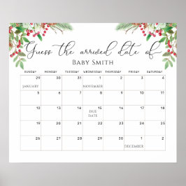 Winter immergreen raten den Fälligkeitsterminkalen Poster