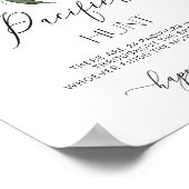 Winter immergreen Schnuller Jagen Baby-Duschgame Poster (Ecke)