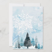 Winter immergrün Baby mit kalter Außendusche Einladung (Rückseite)