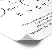 Winter immergrün Kein Babydusche Poster (Ecke)