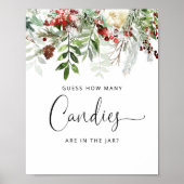 Winter immergrün Raten Sie, wie viele Bonbons Post Poster (Vorne)