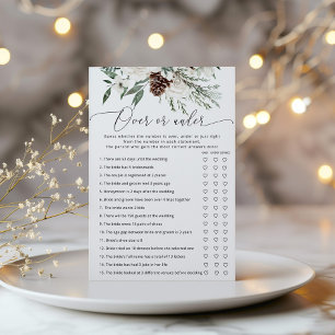 Winter immergrün über oder unter Brautparty