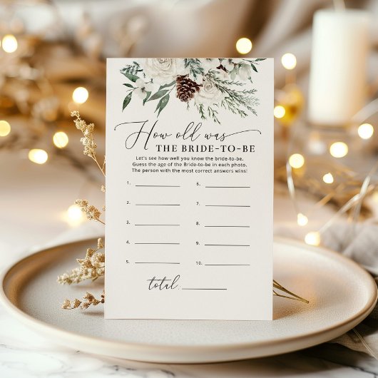 Winter immergrün Wie alt war die Braut, um Spiel z