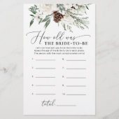 Winter immergrün Wie alt war die Braut, um Spiel z (Vorderseite)