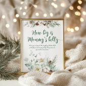 Winter immergrün, wie groß das Bauchspiel der Mama Poster