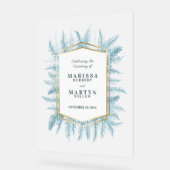 Winter immergrüne Fichtenkunst Eintritt Acrylschild (Winkel)