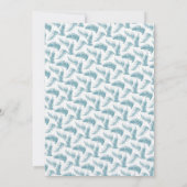 Winter immergrüne Kunst Hochzeit neu geplant Einladung (Rückseite)