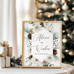 Winter immergrüne Ratschläge und Wünsche für Neuge Poster<br><div class="desc">Winter immergrüne Ratschläge und Wünsche für Newlyweds unterschreiben. Matching-Elemente verfügbar.</div>
