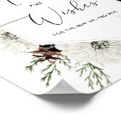Winter immergrüne Ratschläge und Wünsche für Neuge Poster (Ecke)
