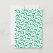 Winter immergrünes Blattwerk Aquarell Grüne Hochze RSVP Karte (Rückseite)