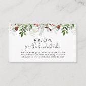 Winter immergrünes Rezept für die Braut Begleitkarte (Vorderseite)