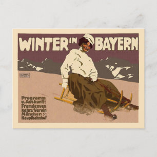 Winter in Bayern Postkarte