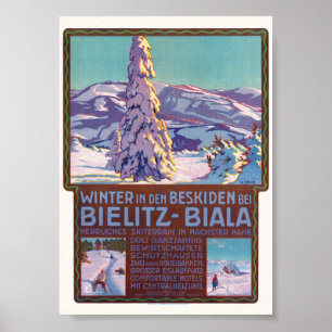 Winter in Bielitz-Biala Vintage Poster 1910