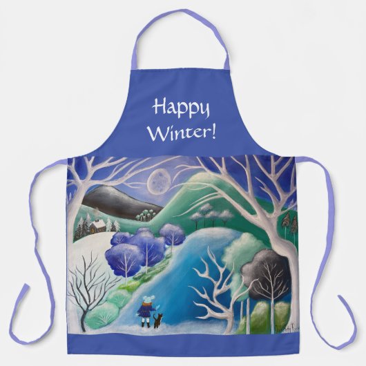 Winter in Blue All-over Print-Schürze Schürze (Vorderseite)