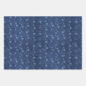 Winter in Blue's Schneeblumen Geschenkpapier Set (Vorderseite 2)