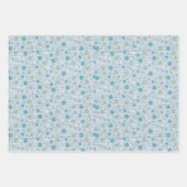 Winter in Blue's Schneeblumen Geschenkpapier Set (Vorderseite)