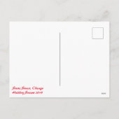 Winter in Chicago Feiertagspostkarte (Rückseite)