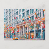 Winter in Chicago Feiertagspostkarte (Vorderseite)