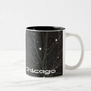 Winter in Chicago Zweifarbige Tasse
