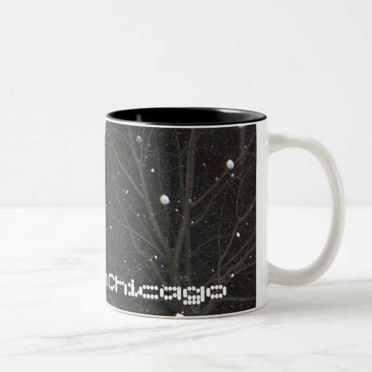 Winter in Chicago Zweifarbige Tasse (Rechts)
