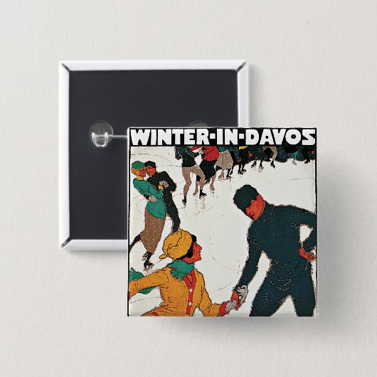 Winter in Davos Button (Vorne & Hinten)