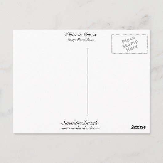 Winter in Davos Postkarte (Rückseite)