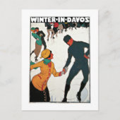 Winter in Davos Postkarte (Vorderseite)