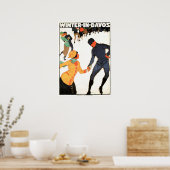 WINTER IN DAVOS Schweizer Ice Skaten Vintager Ski Poster (Küche)