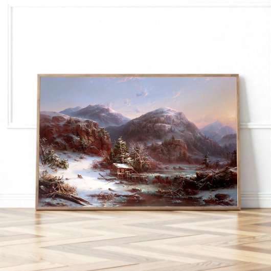 Winter in den Bergen Poster