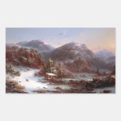 Winter in den Bergen Rechteckiger Aufkleber (Vorderseite)