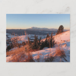 Winter in den Bergen von Pieniny Postkarte