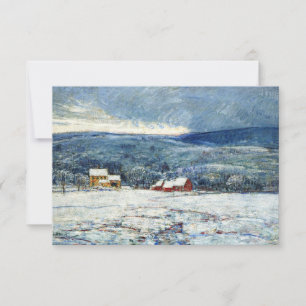 Winter in den Connecticut Hills (von Childe Hassam Karte