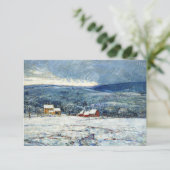 Winter in den Hügeln von Connecticut (von Childe H Karte (Stehend Vorderseite)