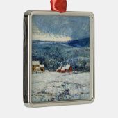 Winter in den Hügeln von Connecticut (von Childe H Ornament Aus Metall (Rechts)
