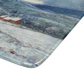 Winter in den Hügeln von Connecticut (von Childe H Schneidebrett (Ecke)