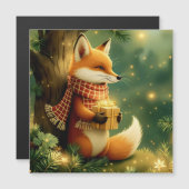 Winter in den Kiefern Magnetkarte (Vorne/Hinten)