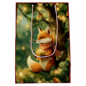 Winter in den Kiefern Mittlere Geschenktüte (Rückseite)