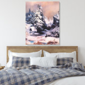 Winter in den Rocky Mountains (von Thomas Moran) Leinwanddruck (Insitu (Schlafzimmer))