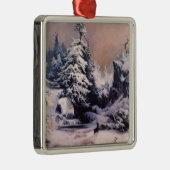 Winter in den Rocky Mountains (von Thomas Moran) Ornament Aus Metall (Rechts)