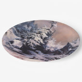 Winter in den Rocky Mountains (von Thomas Moran) Pappteller (Schrägansicht)